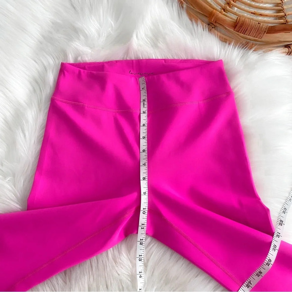Revolve Lovewave Luka Leggings Fluo Pink Neon High Waisted Rise Crop Cropped M - Picture 10 of 12